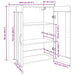 Dulap de perete suspendat Maro 69.5 x 34 x 90 cm Lemn compozit - WALTI WALTI