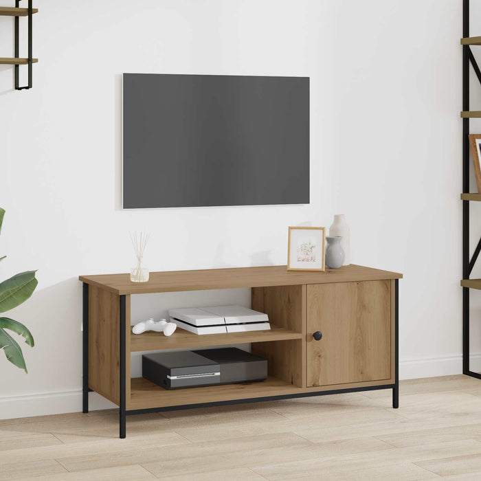 Cabinet TV Stejar Artizanal 100 x 40 x 45 cm Lemn compozit - WALTI WALTI