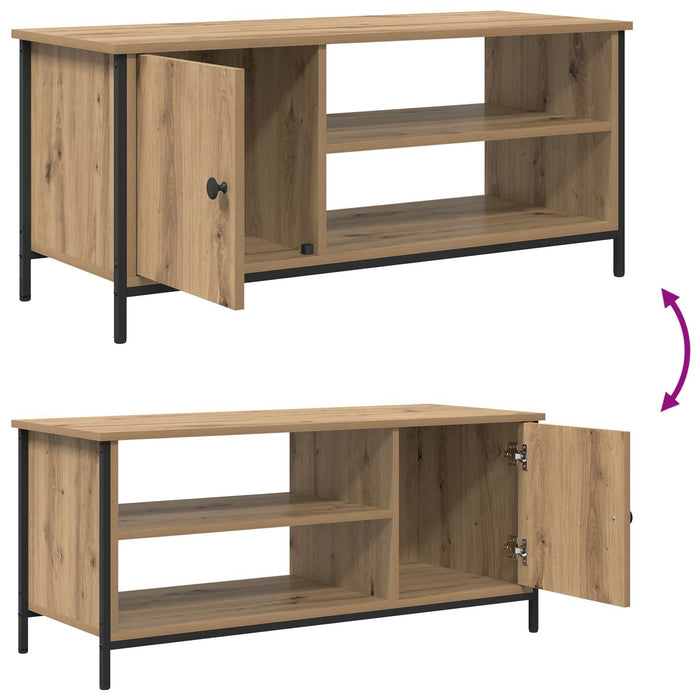 Cabinet TV Stejar Artizanal 100 x 40 x 45 cm Lemn compozit - WALTI WALTI