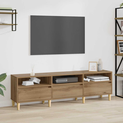 Cabinet TV 150 x 30 x 45 cm Stejar Artizanal Lemn compozit - WALTI WALTI