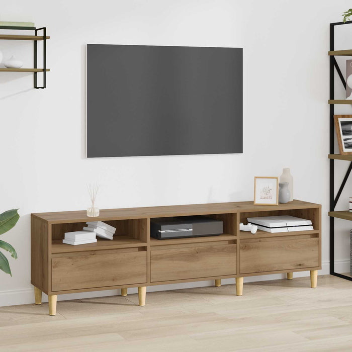 Cabinet TV 150 x 30 x 45 cm Stejar Artizanal Lemn compozit WALTI