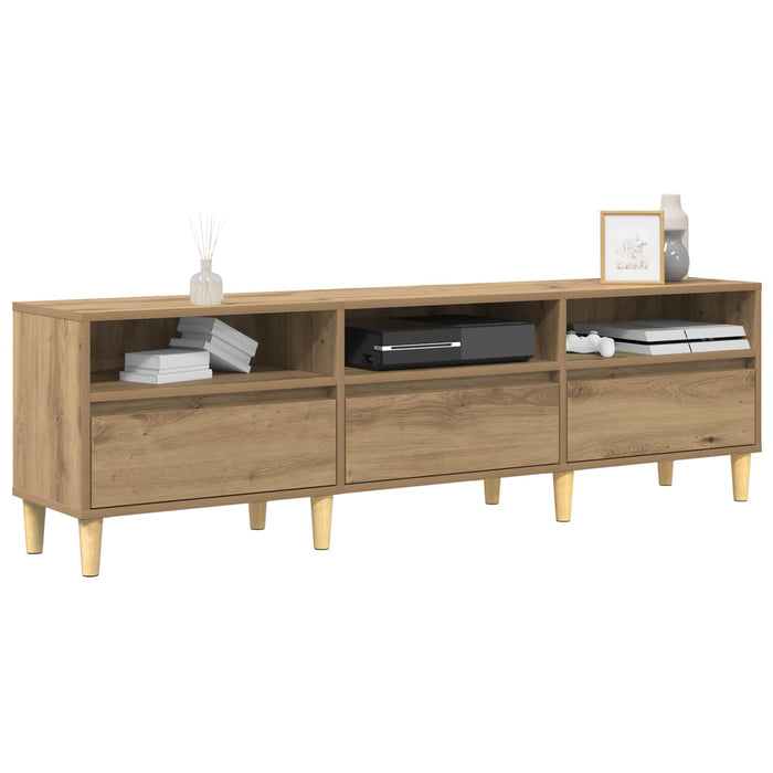 Cabinet TV 150 x 30 x 45 cm Stejar Artizanal Lemn compozit WALTI