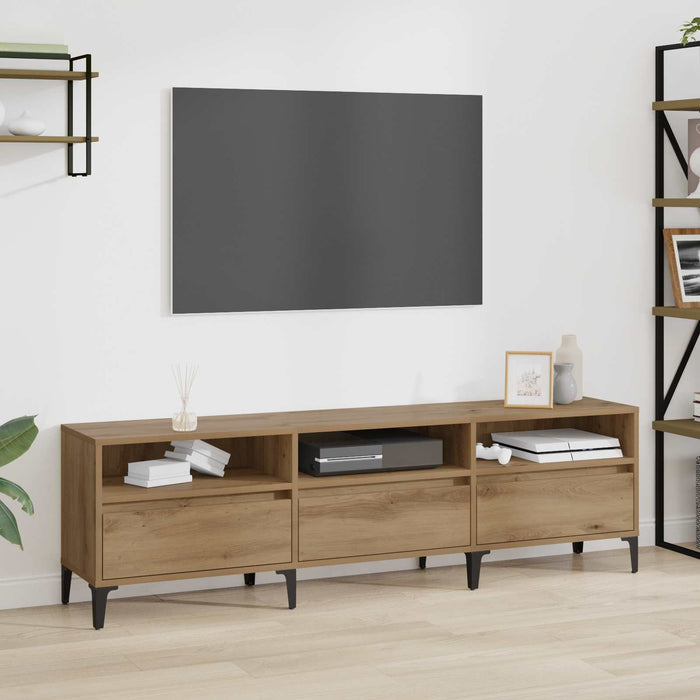 Cabinet TV cu sertar Stejar Artizanal 150 x 30 x 45 cm - WALTI WALTI