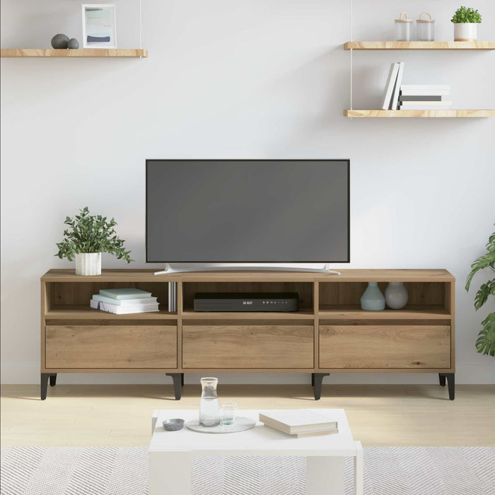 Cabinet TV cu sertar Stejar Artizanal 150 x 30 x 45 cm - WALTI WALTI