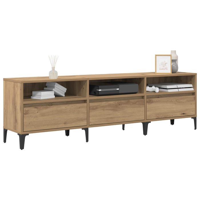 Cabinet TV cu sertar Stejar Artizanal 150 x 30 x 45 cm - WALTI WALTI