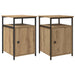 Dulap de noapte cu sertar 2 pcs stejar artizanal Lemn compozit - WALTI WALTI