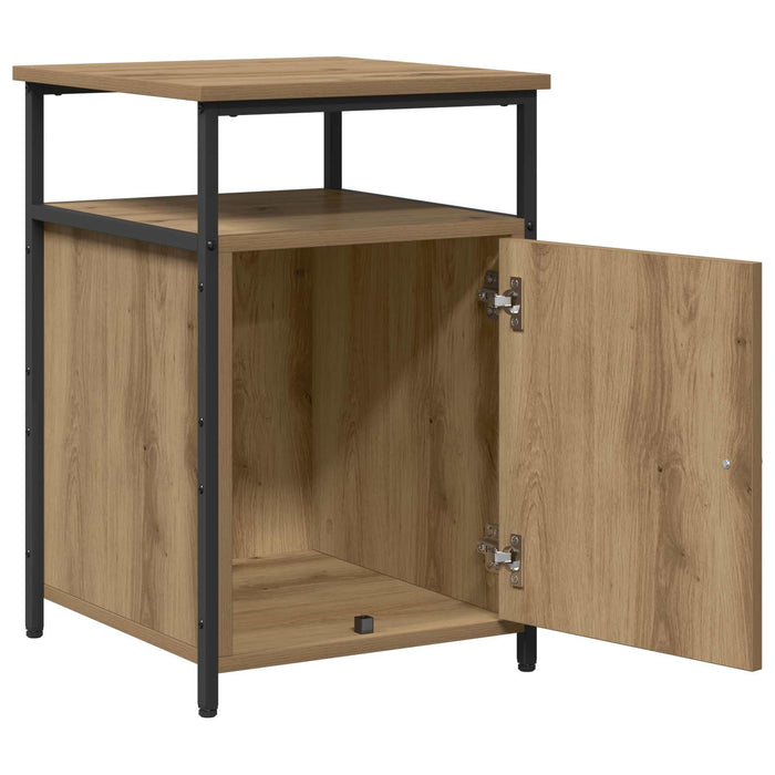 Dulap de noapte cu sertar 2 pcs stejar artizanal Lemn compozit - WALTI WALTI