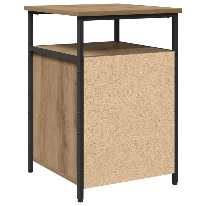 Dulap de noapte cu sertar 2 pcs stejar artizanal Lemn compozit - WALTI WALTI