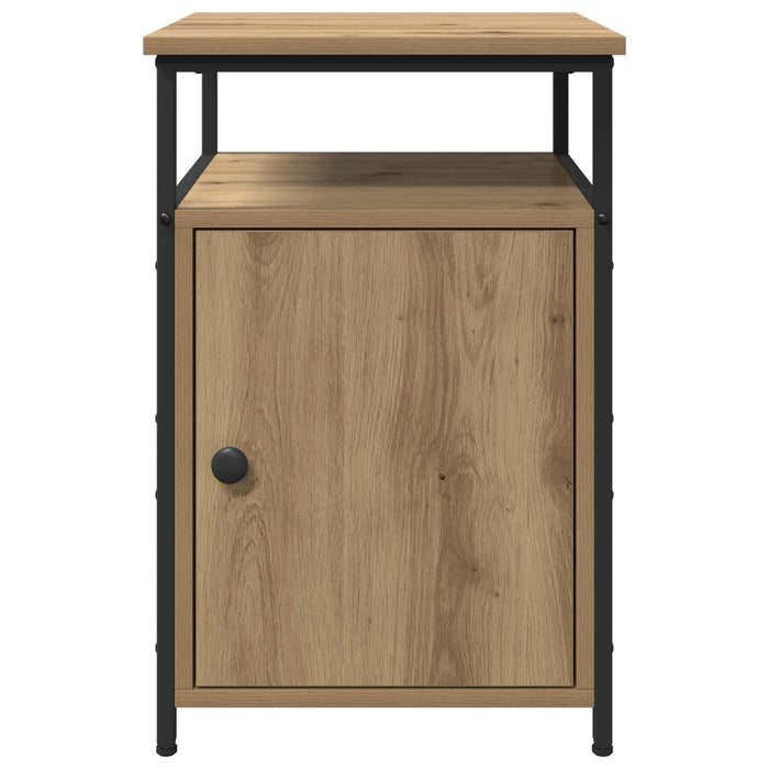 Dulap de noapte cu sertar 2 pcs stejar artizanal Lemn compozit - WALTI WALTI