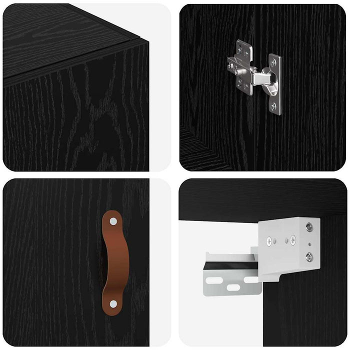 Dulap de perete Stejar Negru 69,5 x 34 x 90 cm Lemn compozit - WALTI WALTI
