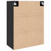 Dulap de perete Stejar Negru 69,5 x 34 x 90 cm Lemn compozit - WALTI WALTI