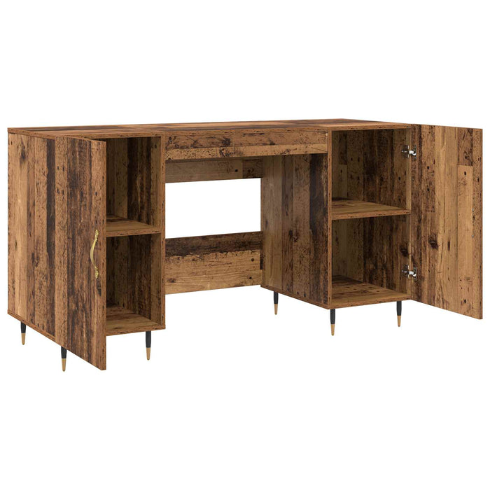 Birou cu raft cu ușă Lemn vechi 140 x 50 x 75 cm Lemn compozit - WALTI WALTI
