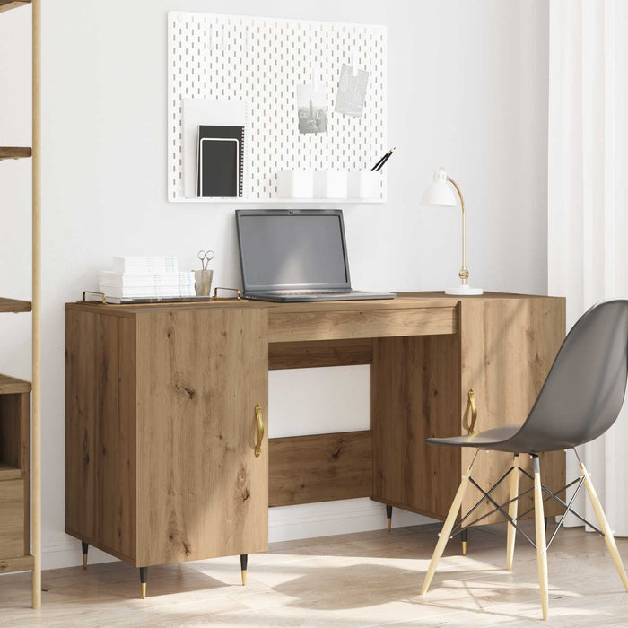 Birou stejar artizanal Lemn compozit 140 x 50 x 75 cm WALTI