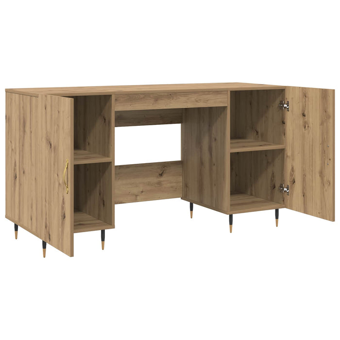 Birou stejar artizanal Lemn compozit 140 x 50 x 75 cm WALTI