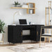 Birou cu raft Stejar negru 140 x 50 x 75 cm Lemn compozit - WALTI WALTI