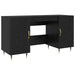 Birou cu raft Stejar negru 140 x 50 x 75 cm Lemn compozit - WALTI WALTI
