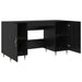 Birou cu raft Stejar negru 140 x 50 x 75 cm Lemn compozit - WALTI WALTI
