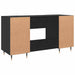 Birou cu raft Stejar negru 140 x 50 x 75 cm Lemn compozit - WALTI WALTI