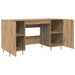 Birou cu raft stejar artizanal 140 x 50 x 75 cm Lemn compozit - WALTI WALTI