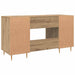 Birou cu raft stejar artizanal 140 x 50 x 75 cm Lemn compozit - WALTI WALTI