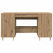 Birou cu raft stejar artizanal 140 x 50 x 75 cm Lemn compozit - WALTI WALTI