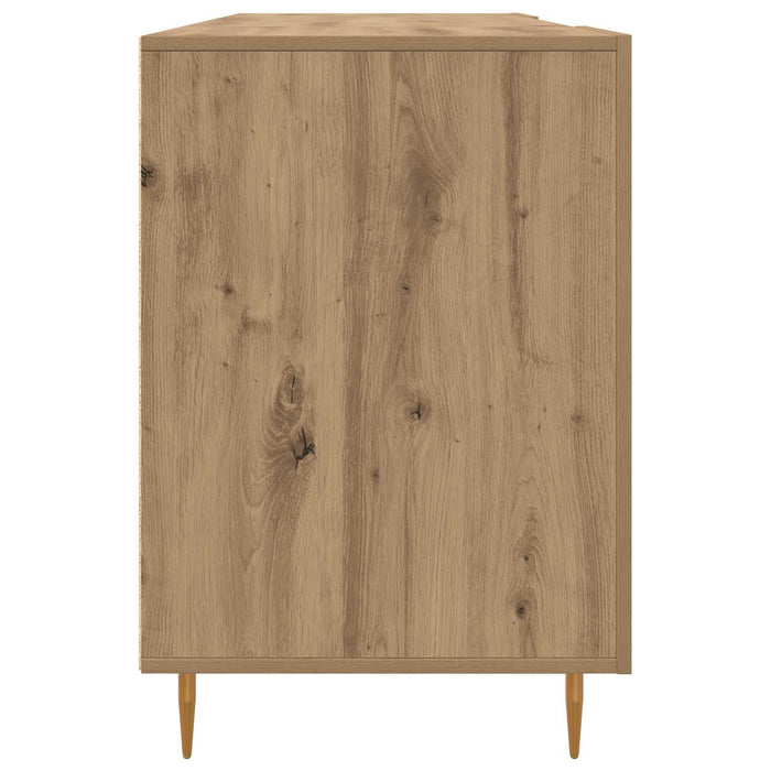Birou cu raft stejar artizanal 140 x 50 x 75 cm Lemn compozit - WALTI WALTI