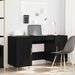 Birou cu raft Stejar negru 140 x 50 x 75 cm Lemn compozit - WALTI WALTI