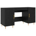 Birou cu raft Stejar negru 140 x 50 x 75 cm Lemn compozit - WALTI WALTI