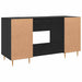 Birou cu raft Stejar negru 140 x 50 x 75 cm Lemn compozit - WALTI WALTI
