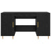 Birou cu raft Stejar negru 140 x 50 x 75 cm Lemn compozit - WALTI WALTI