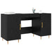 Birou cu raft Stejar negru 140 x 50 x 75 cm Lemn compozit - WALTI WALTI