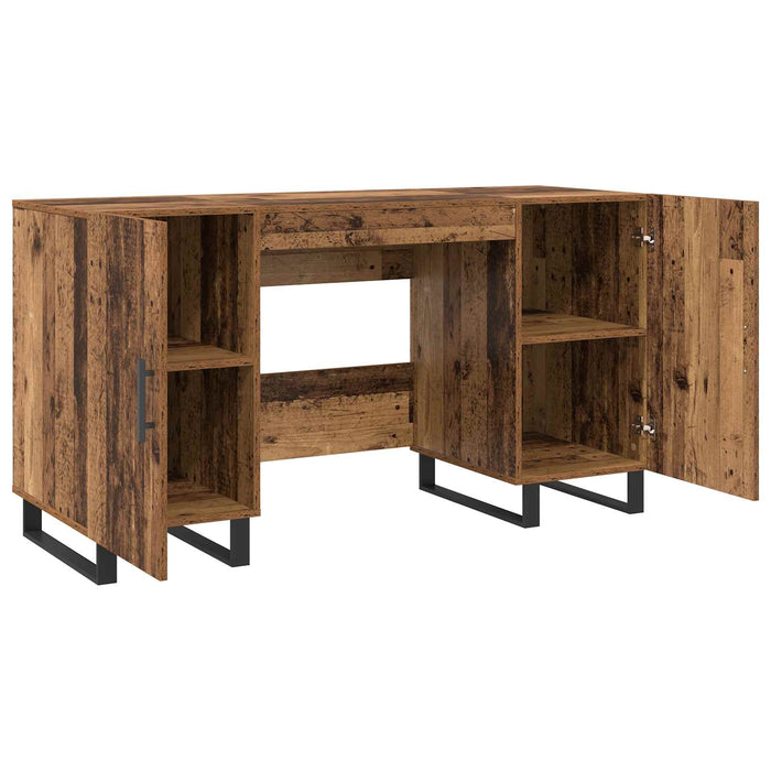 Birou cu raft cu ușă Lemn vechi 140 x 50 x 75 cm Lemn compozit - WALTI WALTI