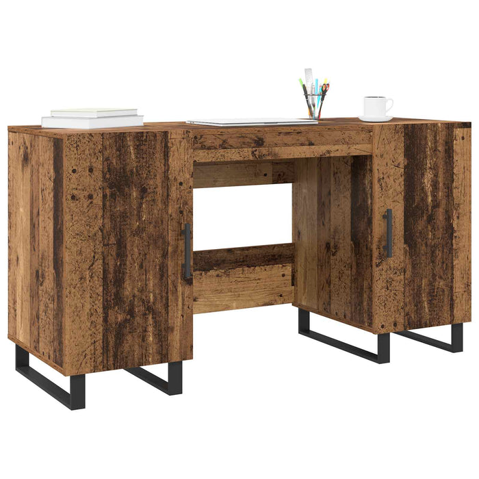 Birou cu raft cu ușă Lemn vechi 140 x 50 x 75 cm Lemn compozit - WALTI WALTI