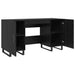 Birou cu raft Stejar negru 140 x 50 x 75 cm Lemn compozit - WALTI WALTI