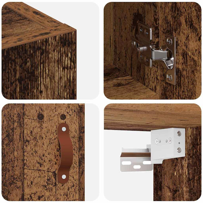 Dulap de perete Lemn vechi 60 x 31 x 70 cm Lemn compozit - WALTI WALTI