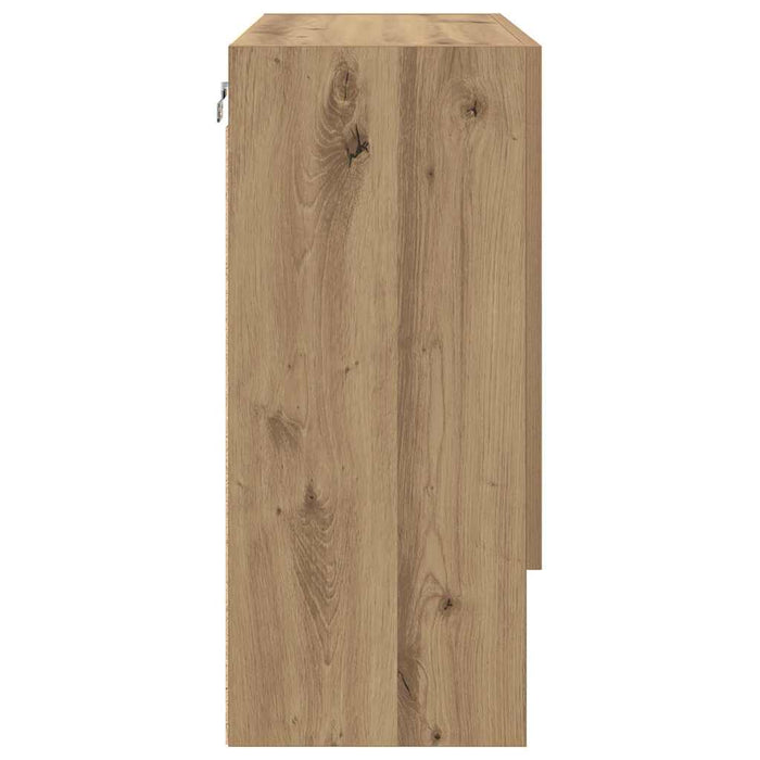 Dulap de perete stejar artizanal 60 x 31 x 70 cm Lemn compozit - WALTI WALTI