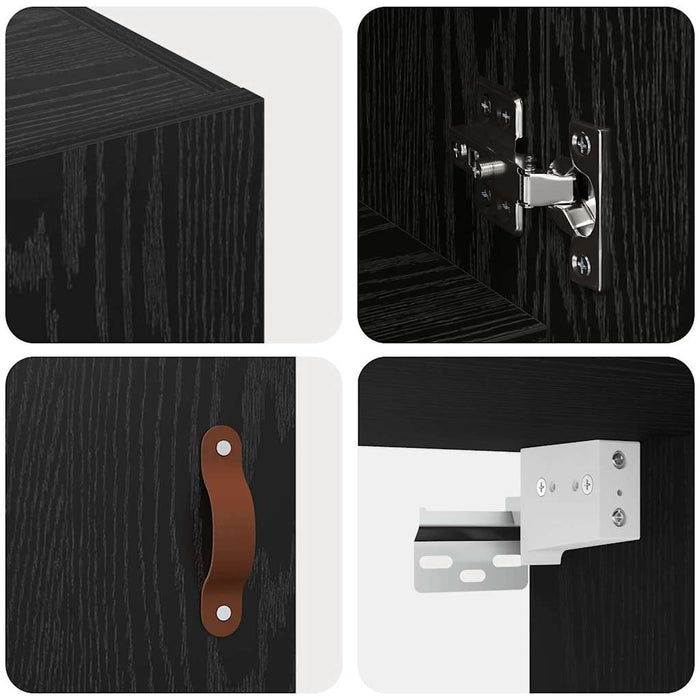 Dulap de perete Stejar negru 60 x 31 x 70 cm Lemn compozit - WALTI WALTI