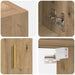 Dulap de perete stejar artizanal 60 x 31 x 70 cm Lemn compozit - WALTI WALTI