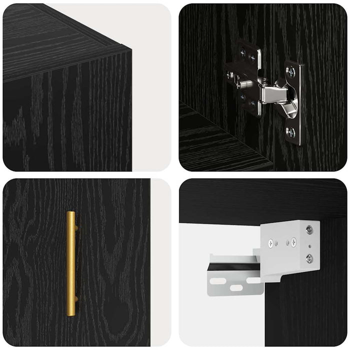 Dulap de perete Stejar negru 60 x 31 x 70 cm Lemn compozit - WALTI WALTI