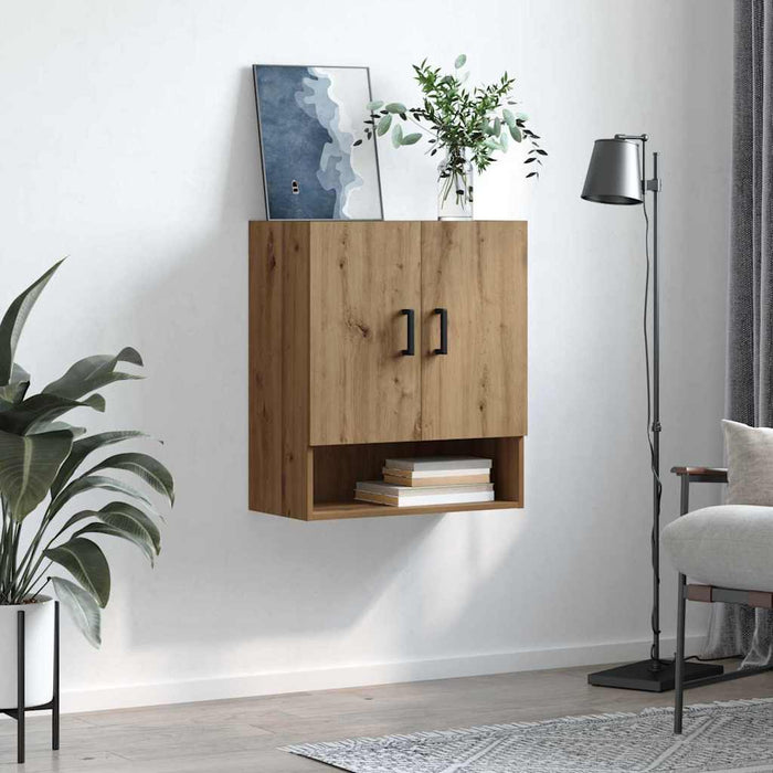 Dulap de perete stejar artizanal 60 x 31 x 70 cm Lemn compozit - WALTI WALTI