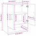 Dulap de perete stejar artizanal 60 x 31 x 70 cm Lemn compozit - WALTI WALTI