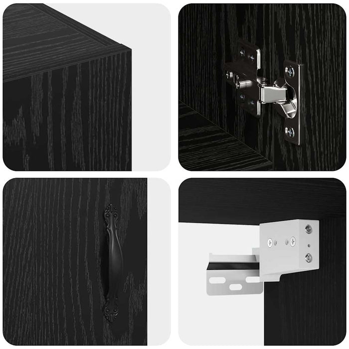 Dulap montat pe perete Pe perete Stejar Negru 60 x 31 x 60 cm - WALTI WALTI