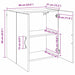 Dulap montat pe perete Pe perete Stejar Negru 60 x 31 x 60 cm - WALTI WALTI