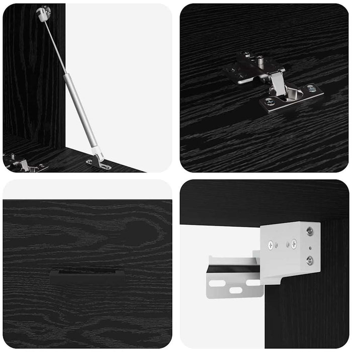 Dulap montat pe perete Pe perete Stejar Negru 60 x 36,5 x 35 cm - WALTI WALTI