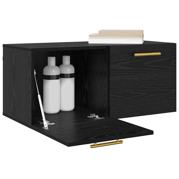 Dulap de perete Stejar negru 80 x 36.5 x 35 cm Lemn compozit - WALTI WALTI