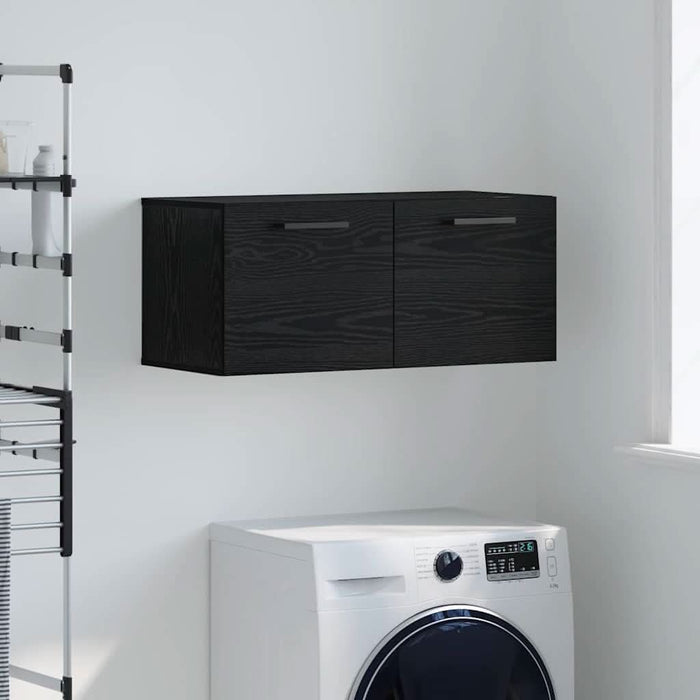 Dulap de perete Stejar negru 80 x 36.5 x 35 cm Lemn compozit - WALTI WALTI