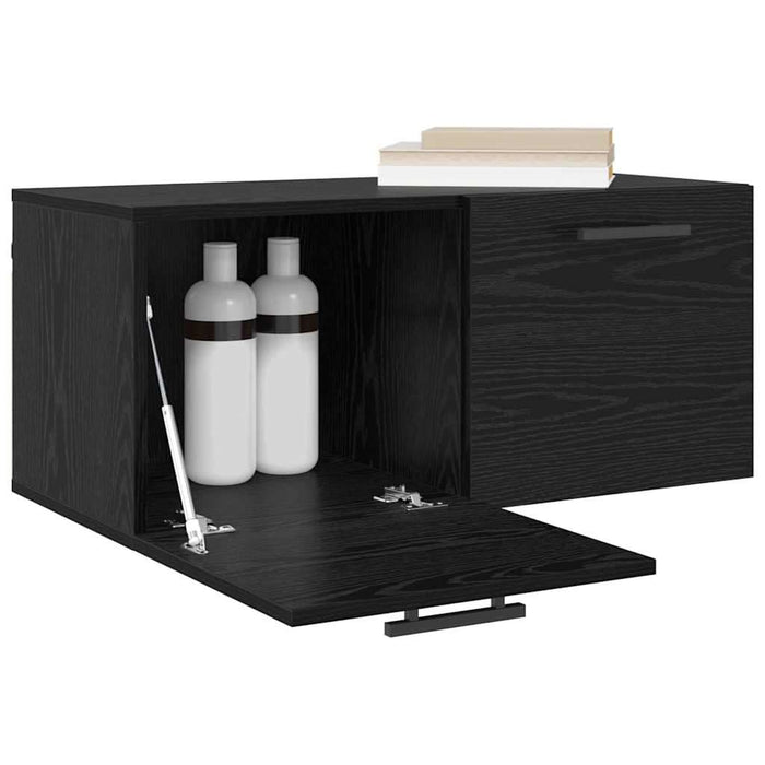 Dulap de perete Stejar negru 80 x 36.5 x 35 cm Lemn compozit - WALTI WALTI