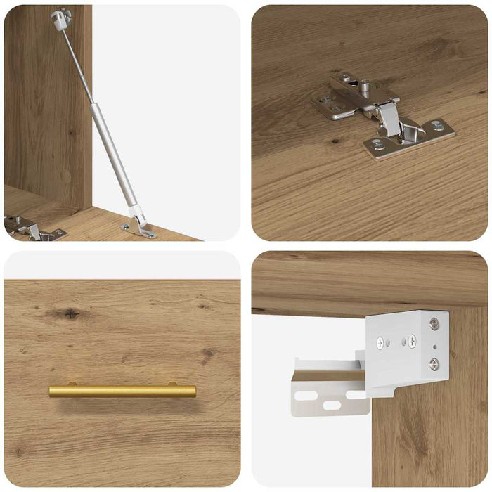 Dulap de perete Pe perete stejar artizanal 100 x 36.5 x 35 cm - WALTI WALTI