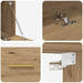 Dulap de perete Pe perete stejar artizanal 100 x 36.5 x 35 cm - WALTI WALTI