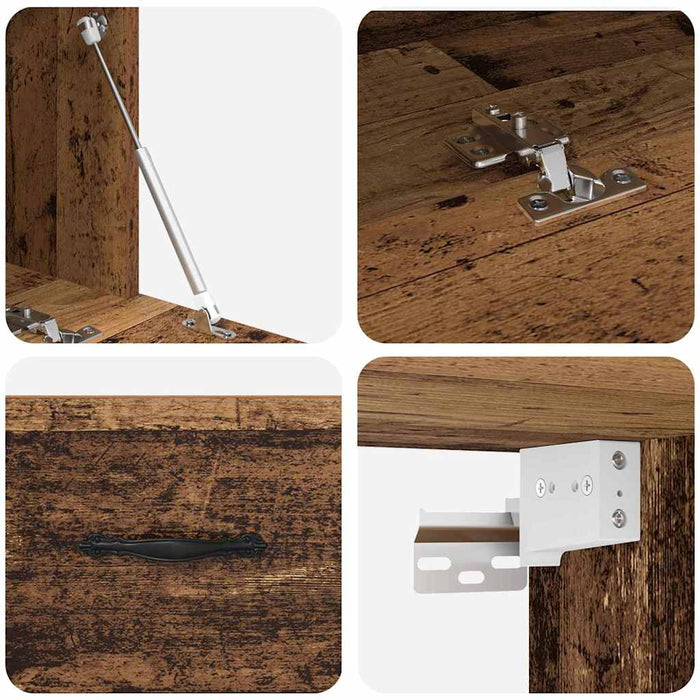 Dulap montat pe perete Pe perete Lemn vechi 100 x 36,5 x 35 cm - WALTI WALTI